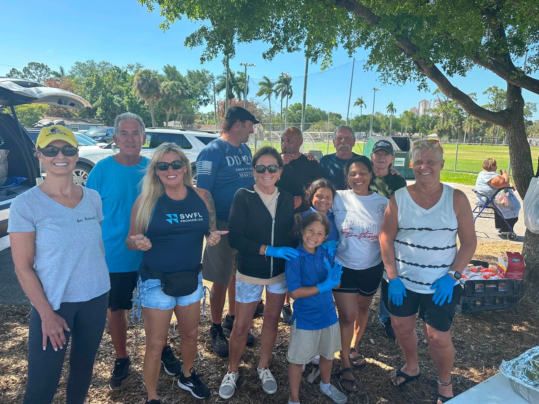 Volunteer group at outreach
