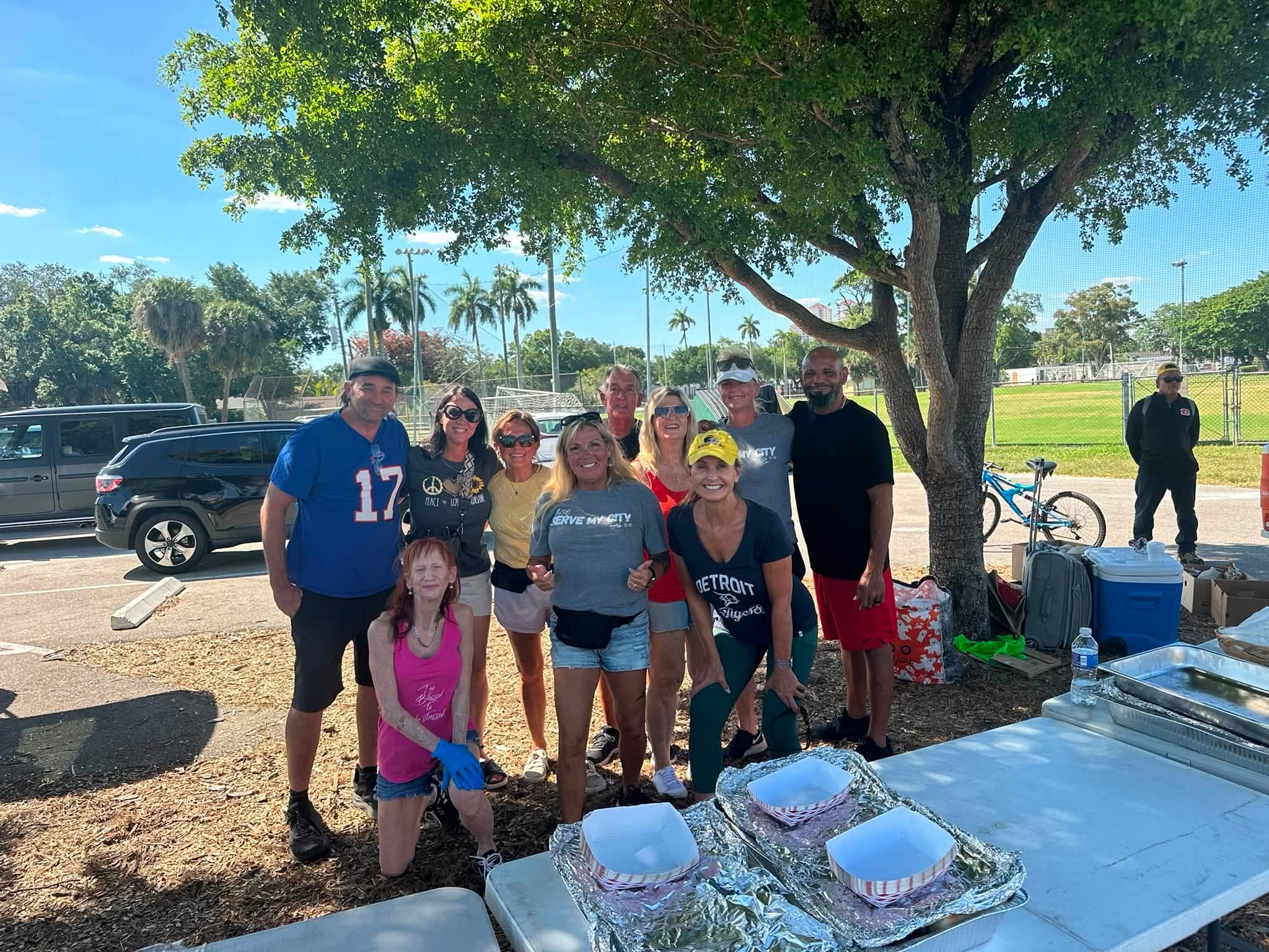 Volunteers serving the community